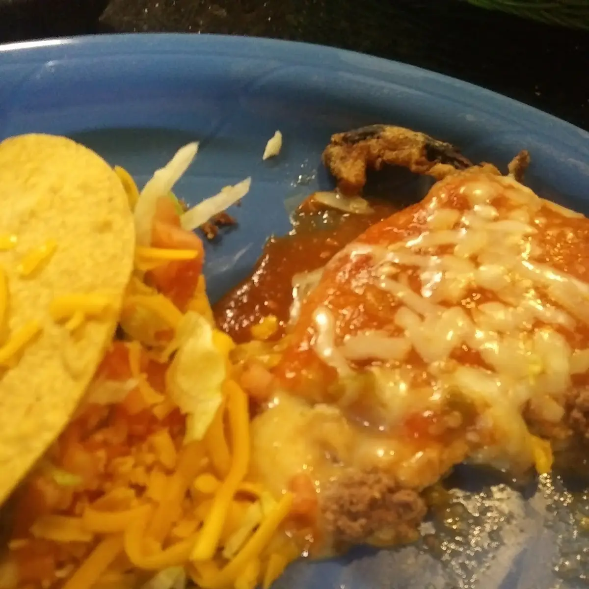Cheese Enchilada and Taco