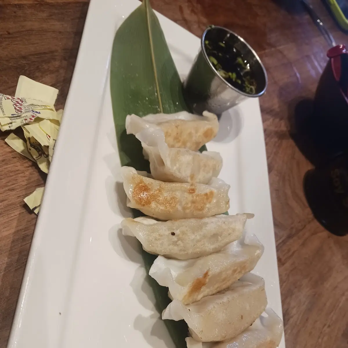 Pan Fried Gyoza with Dipping Sauce