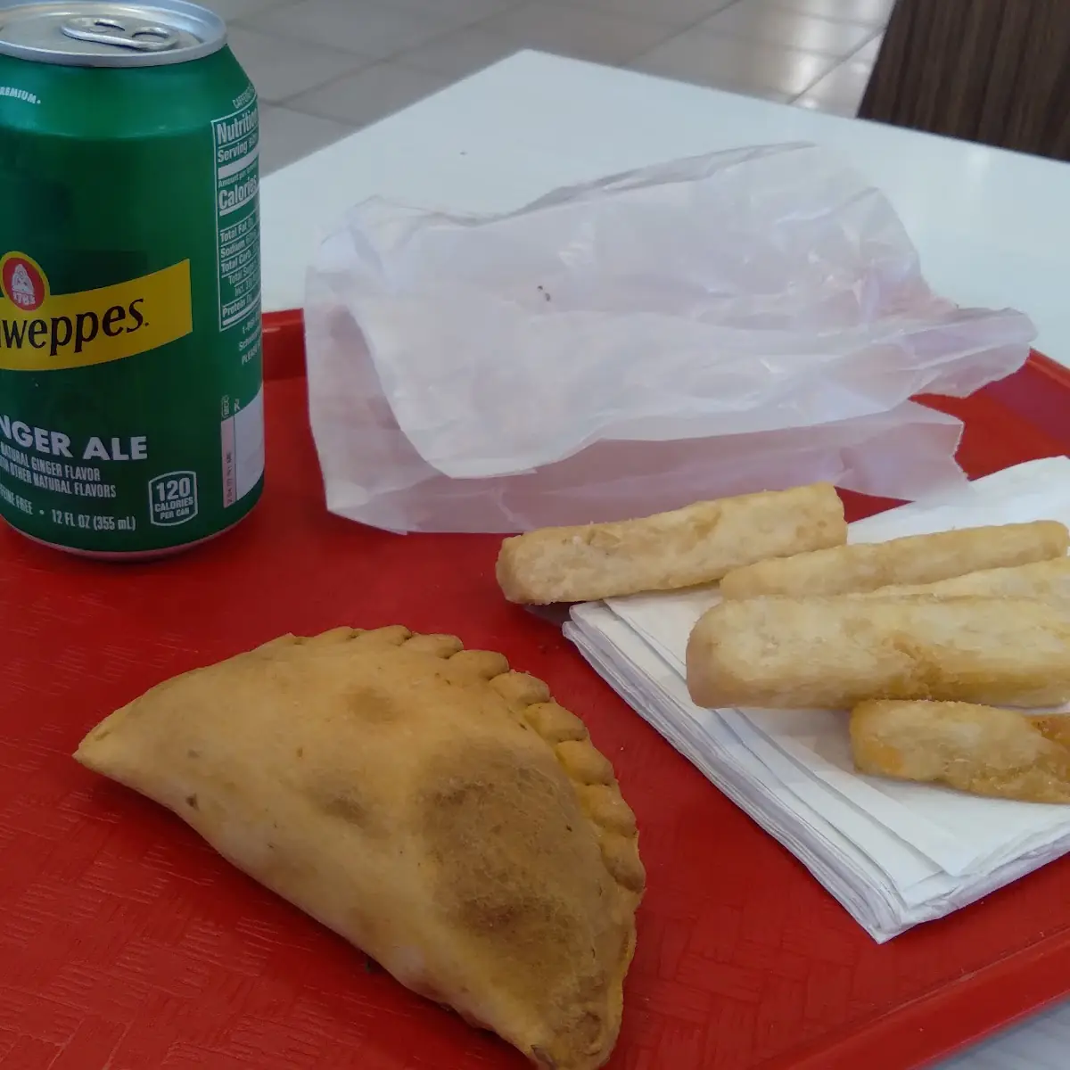 Yuca Fries with Chicken Empanada
