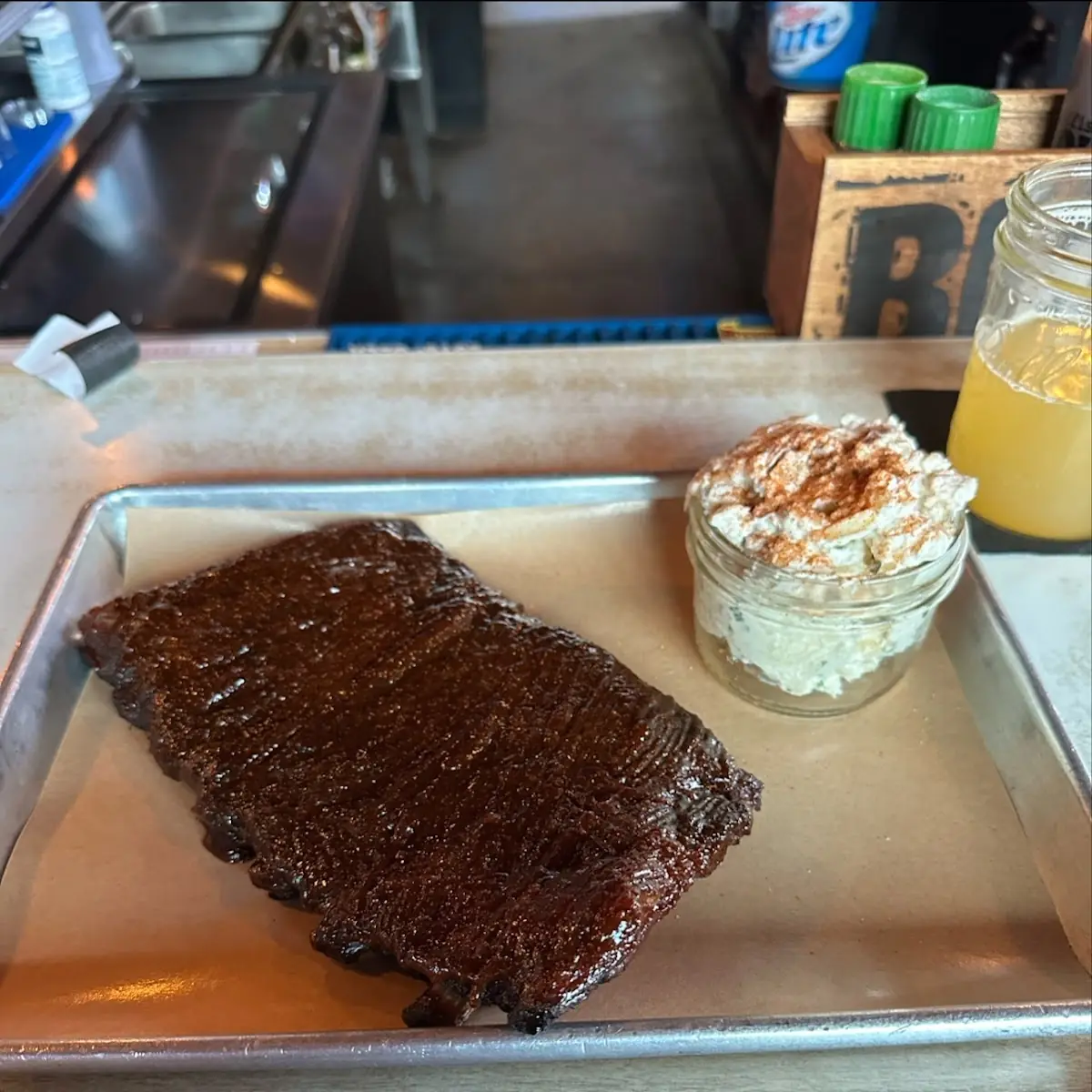 Half Rack of Ribs with Potato Salad