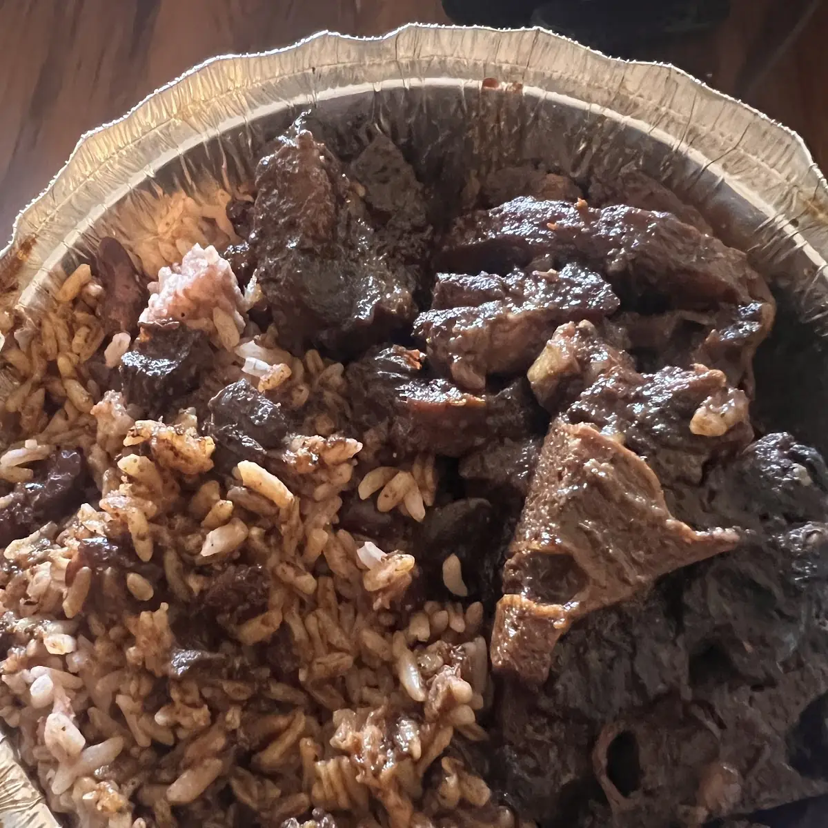 Oxtail and Rice and Beans