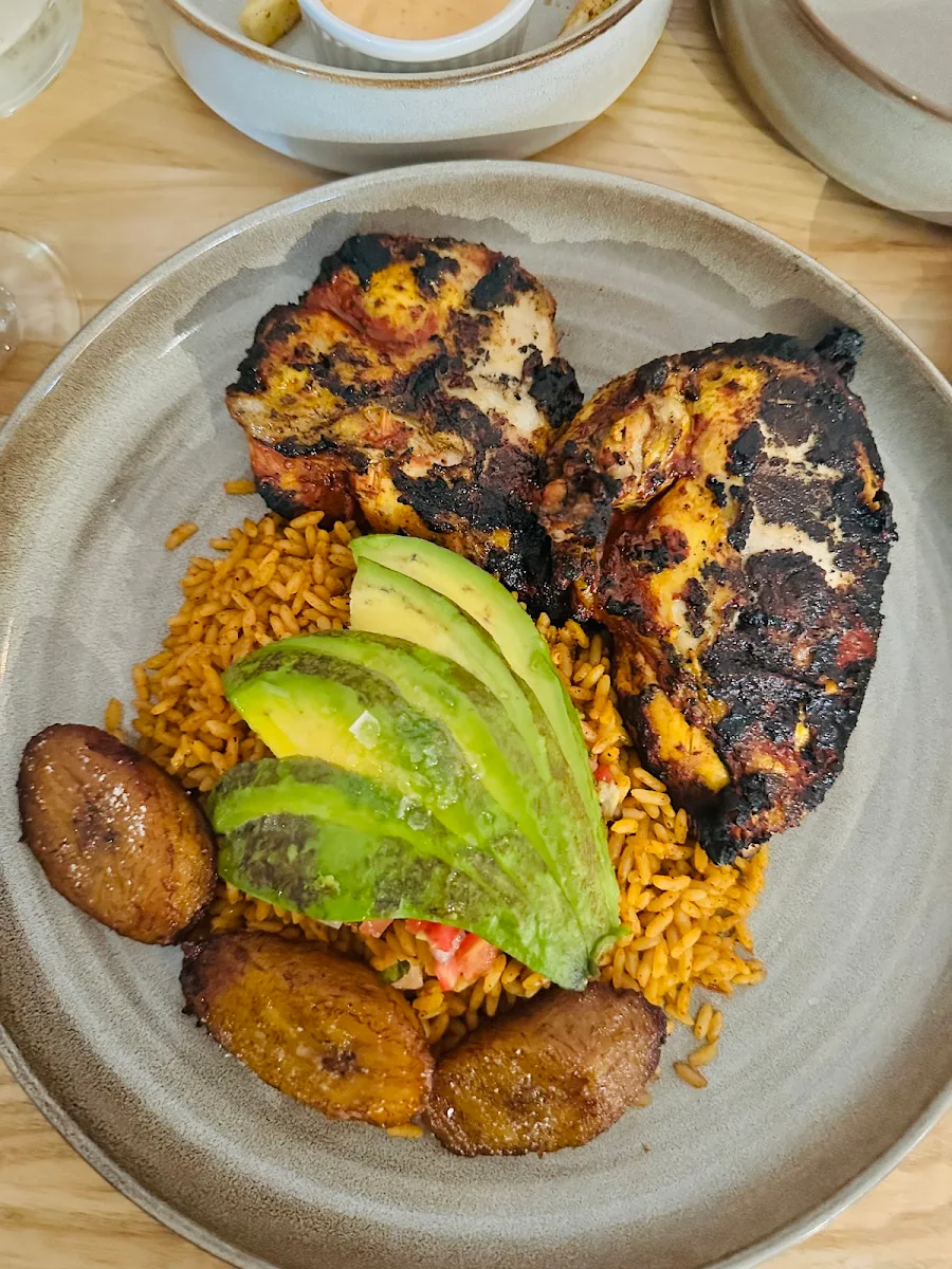 Achiote Rice Sofrito Sweet Plantain Xni Pec Salsa