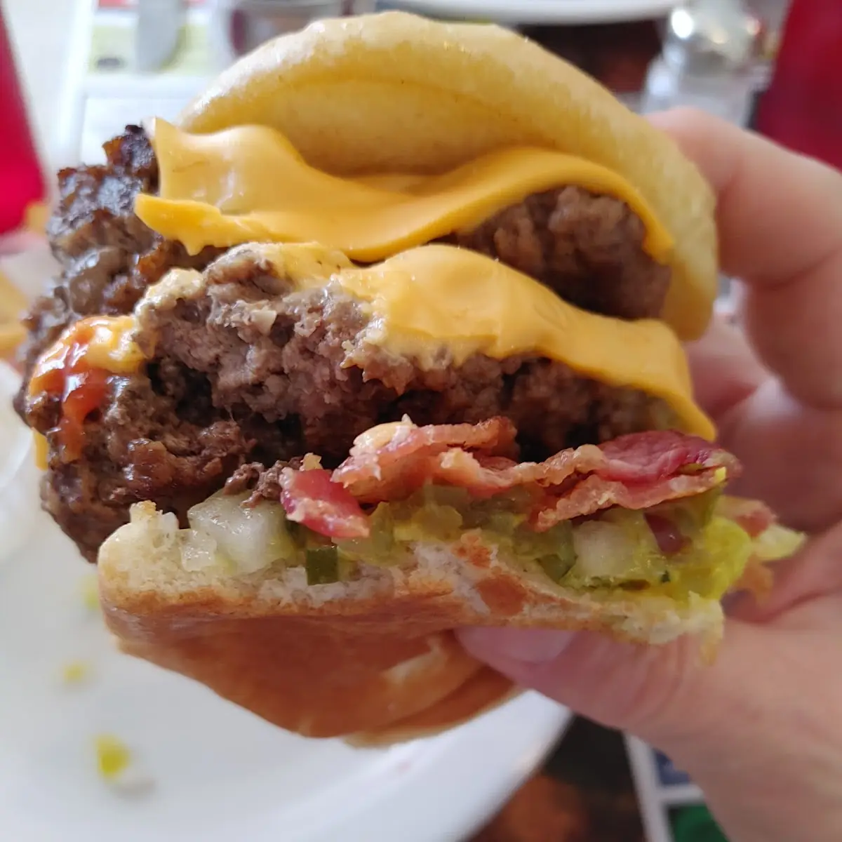 Bacon Double Cheeseburger Platter