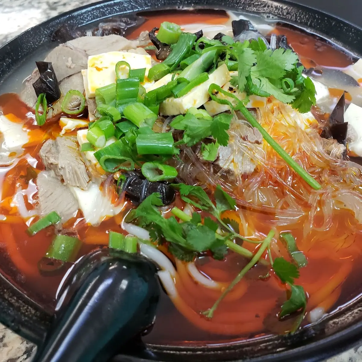 Spicy Lamb Rice Noodle Soup