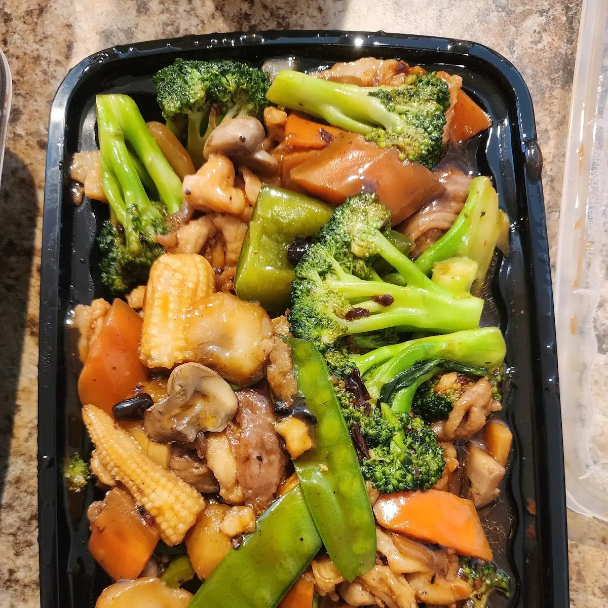 Triple Delight w Garlic Sauce