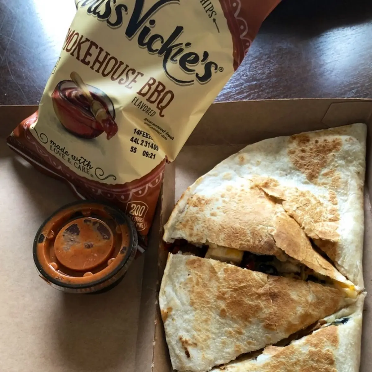 Santa Fe Chicken Quesadilla with Chips