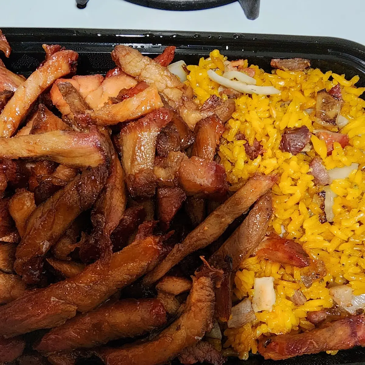 BBQ Boneless Ribs and Pork Fried Rice