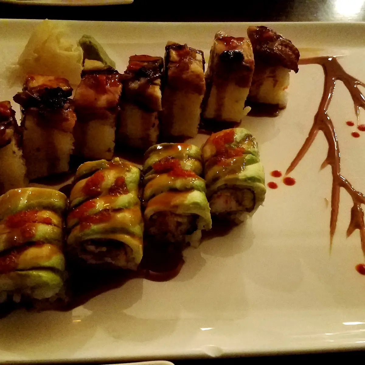 Electric and Dragon Roll
