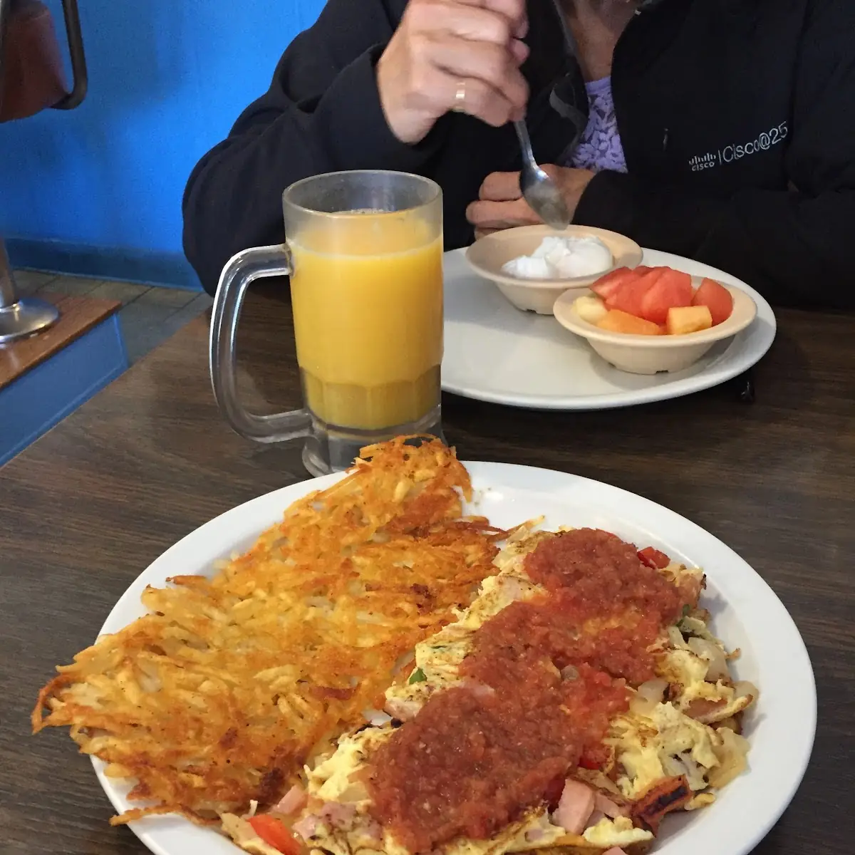 Denver Omelette with Bell Peppers Ham and Onion