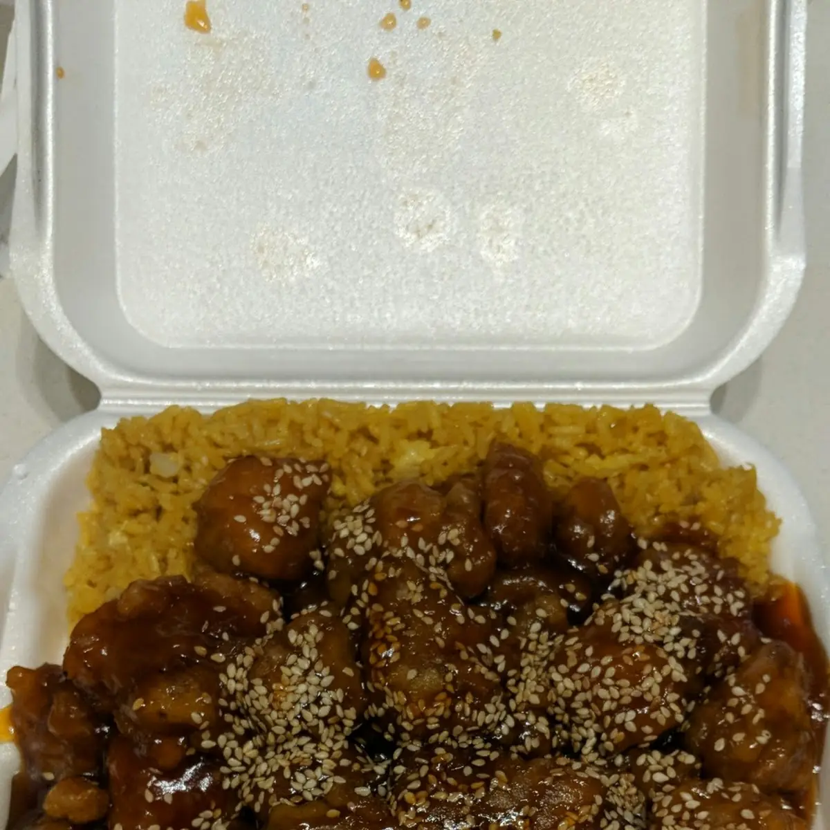 Sesame Chicken with Fried Rice