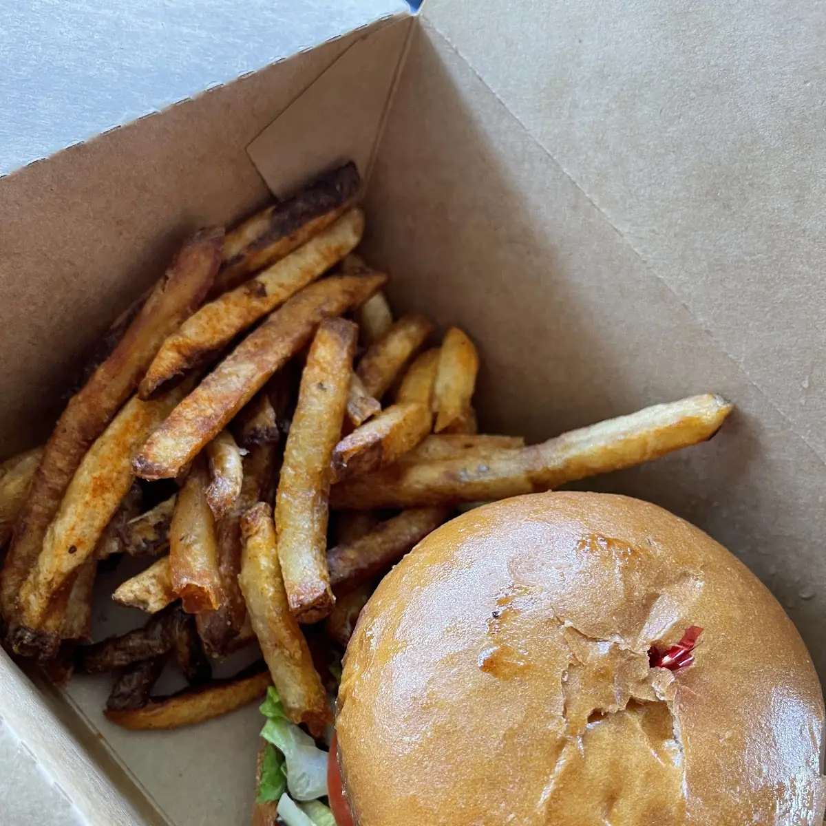 Kids Bacon Burger and Fries