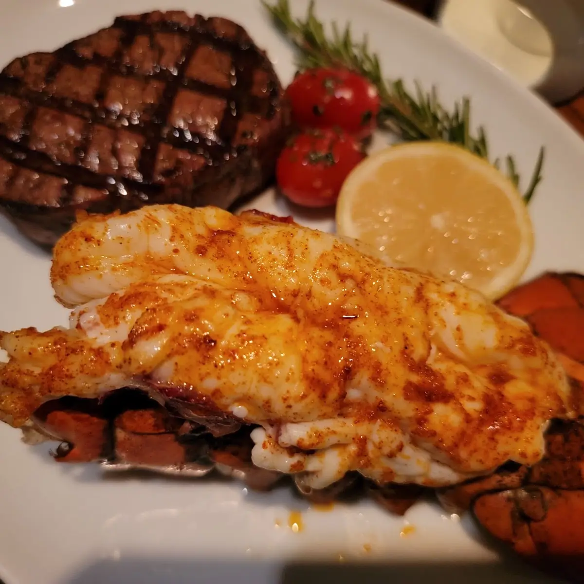 Rib Eye and Lobster Tail