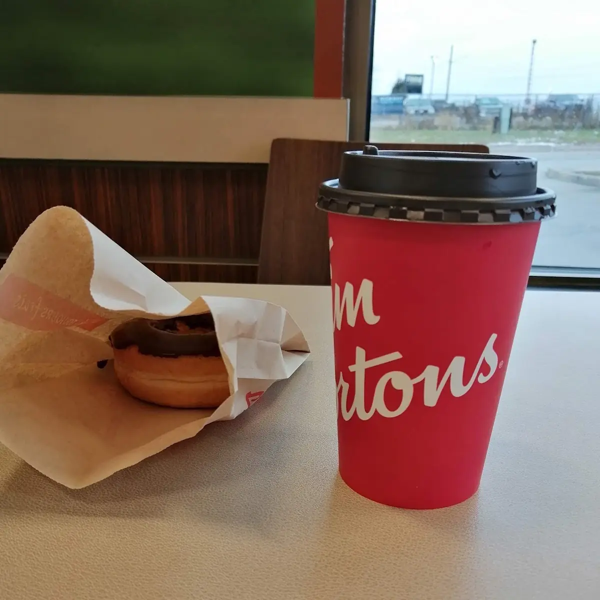 Cappuccino with Chocolate Doughnut