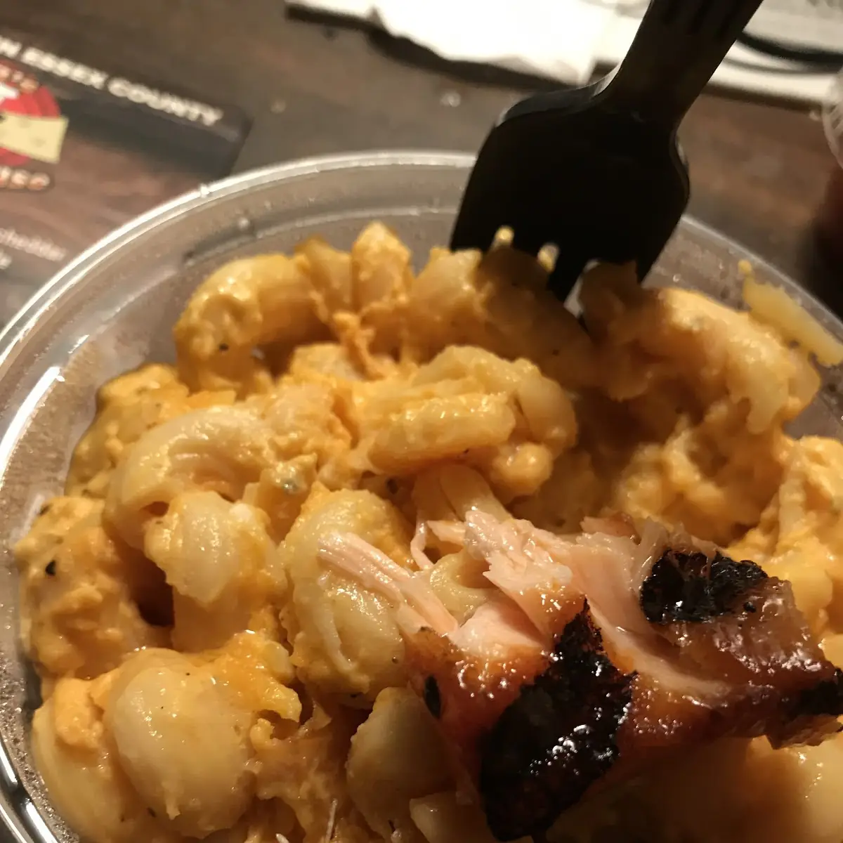 Grilled Salmon with Mac and Cheese