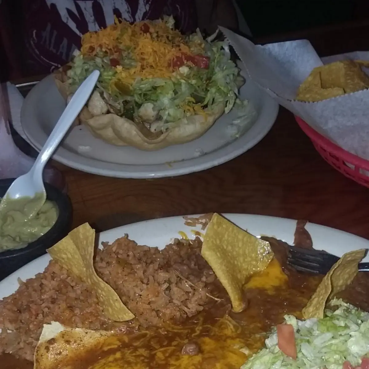 2 Beef Enchiladas with Cheese Sauce Nachos with Beef
