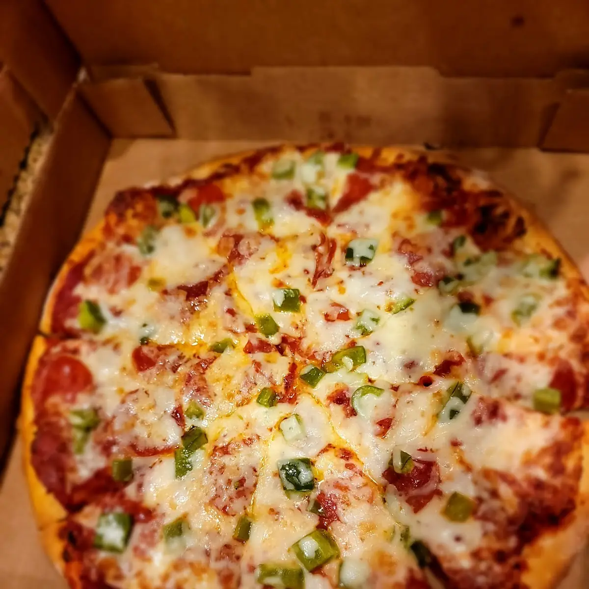 Pepperoni Green Peppers Pizza