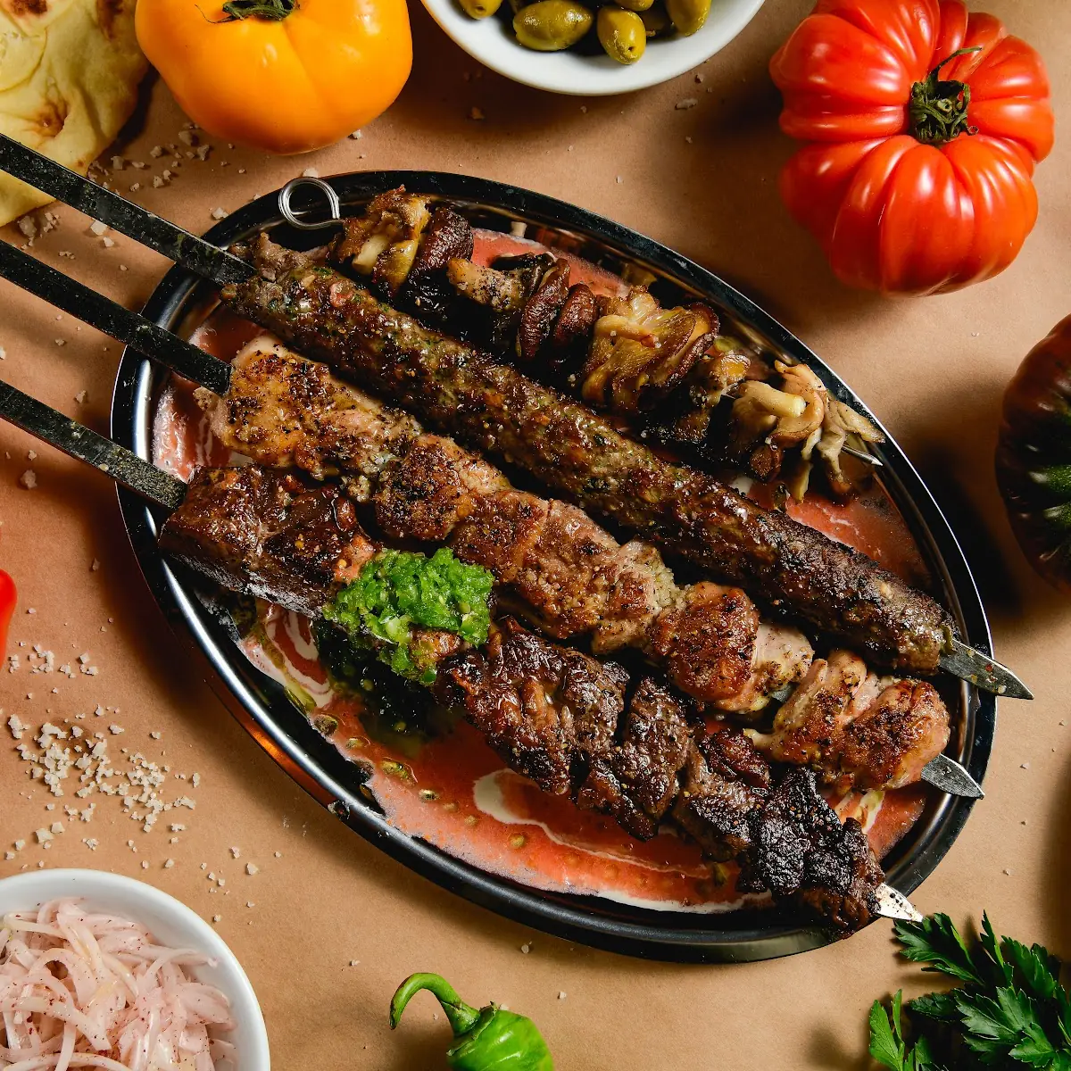 Long and Juicy Lamb Kebab