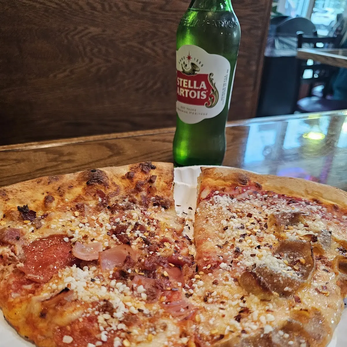 Pepperoni Slice and Italian Sausage Slice