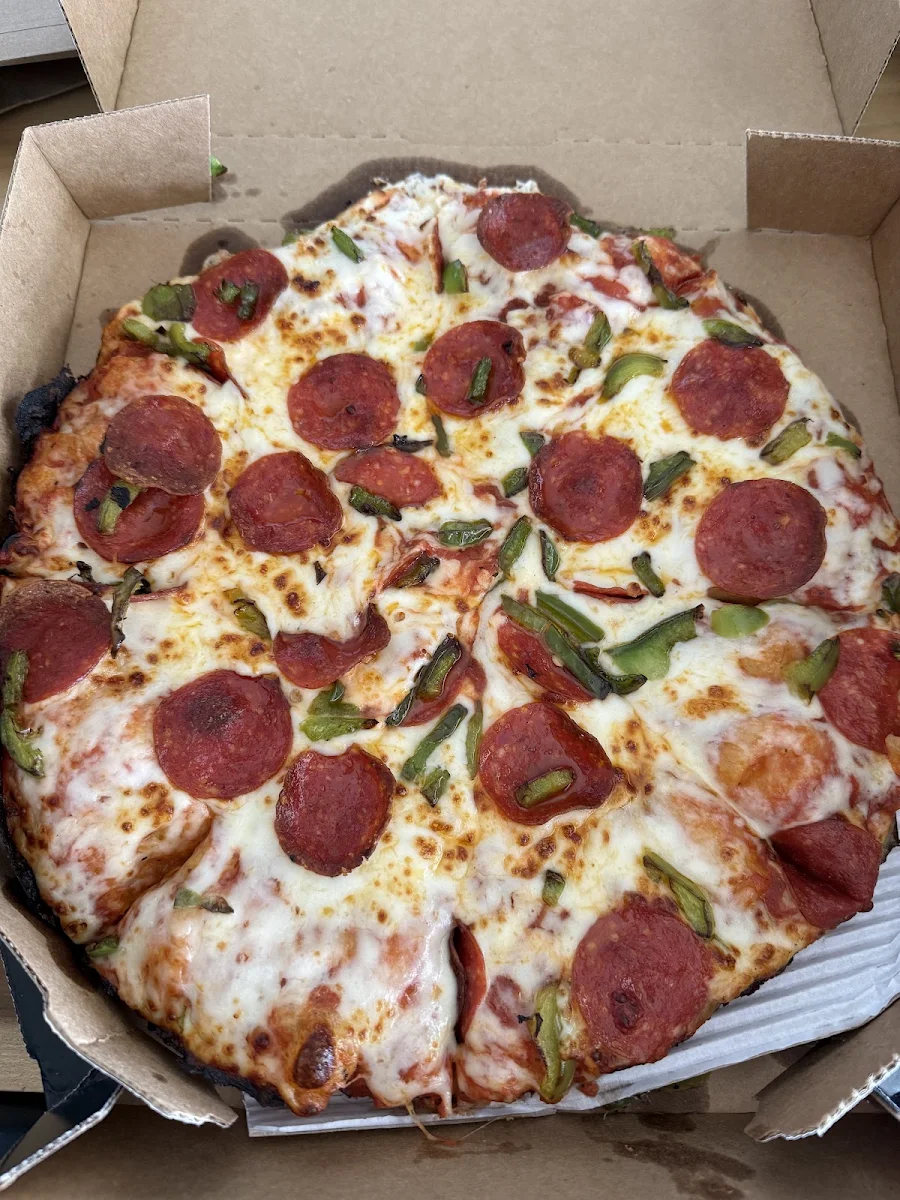 Large Hand Tossed Pepperoni Pizza with Jalapeños