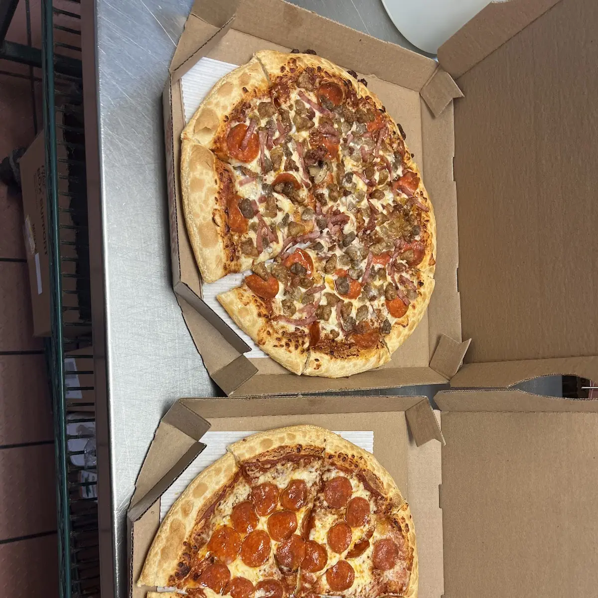 Meat Lovers Pizza and Pepperoni Pizza