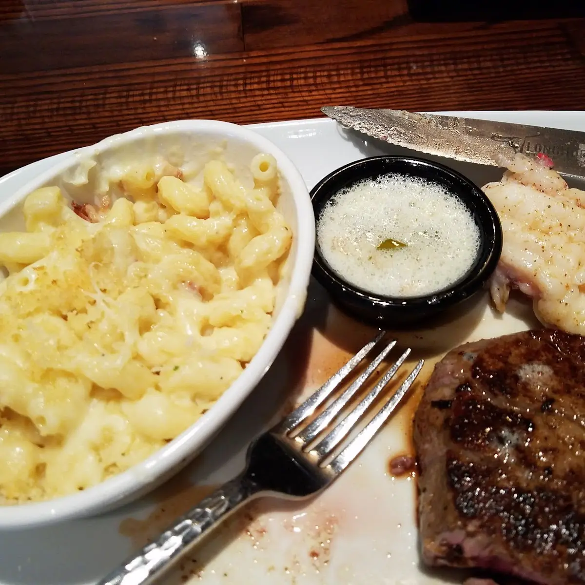 Lobster Tail and Mac N Cheese