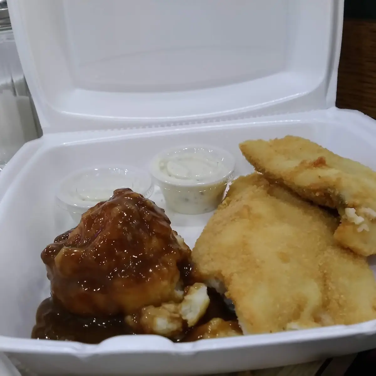 Fish Dinner with Mashed Potatoes