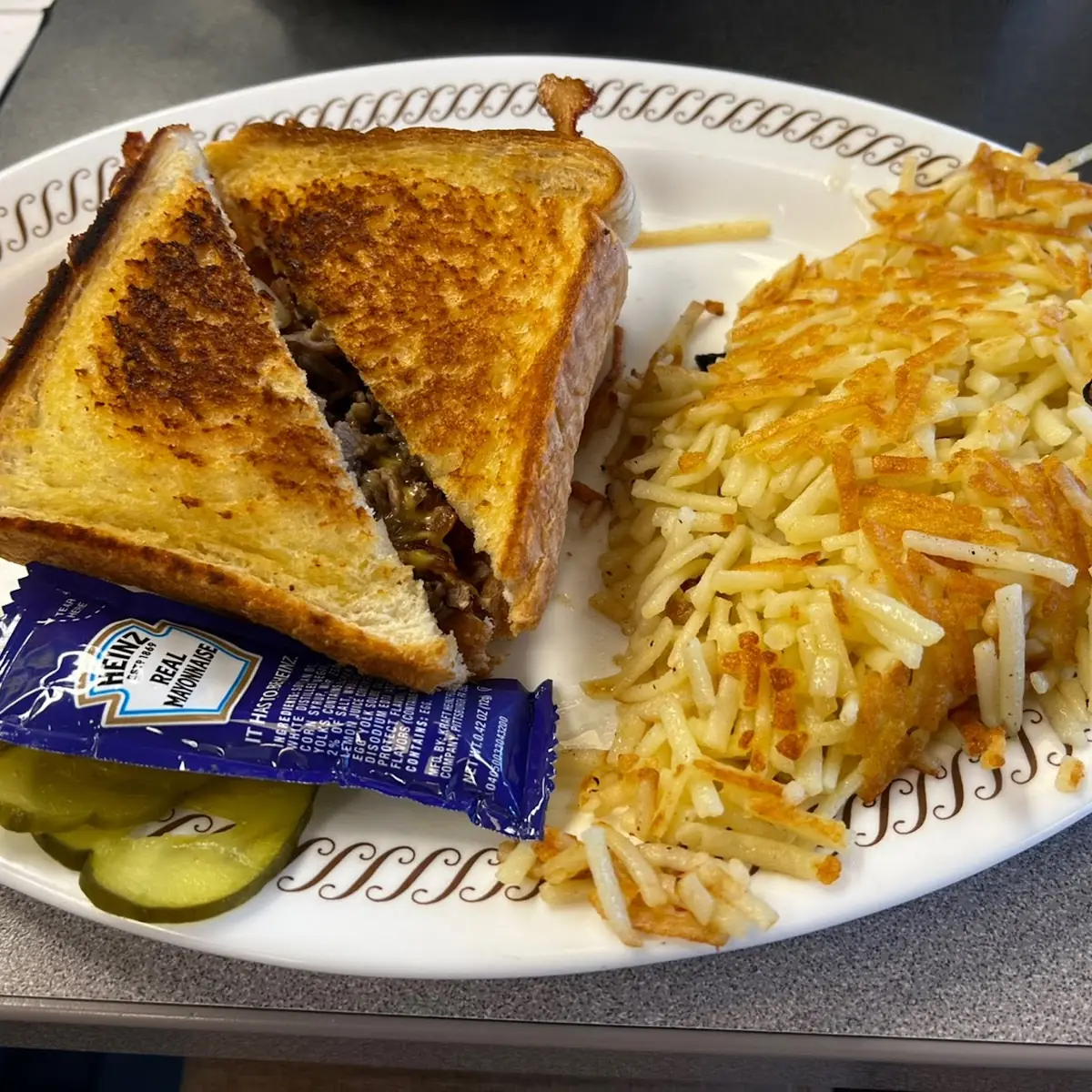 Chew Steak and Hash Browns
