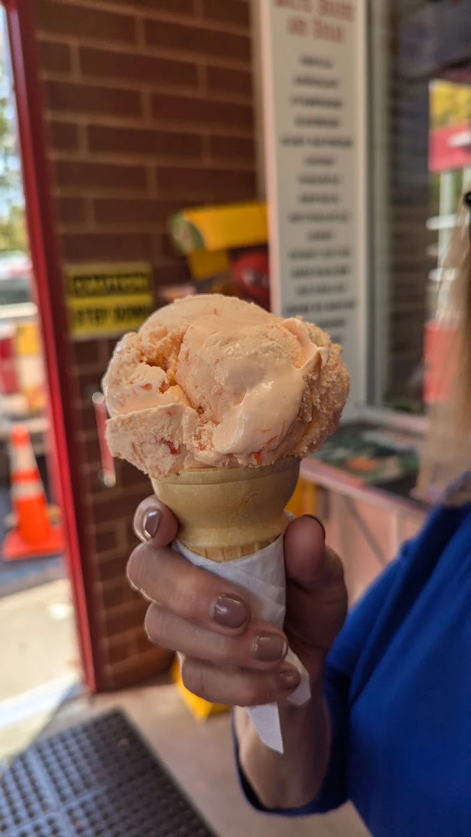 Peach Ice Cream Cone