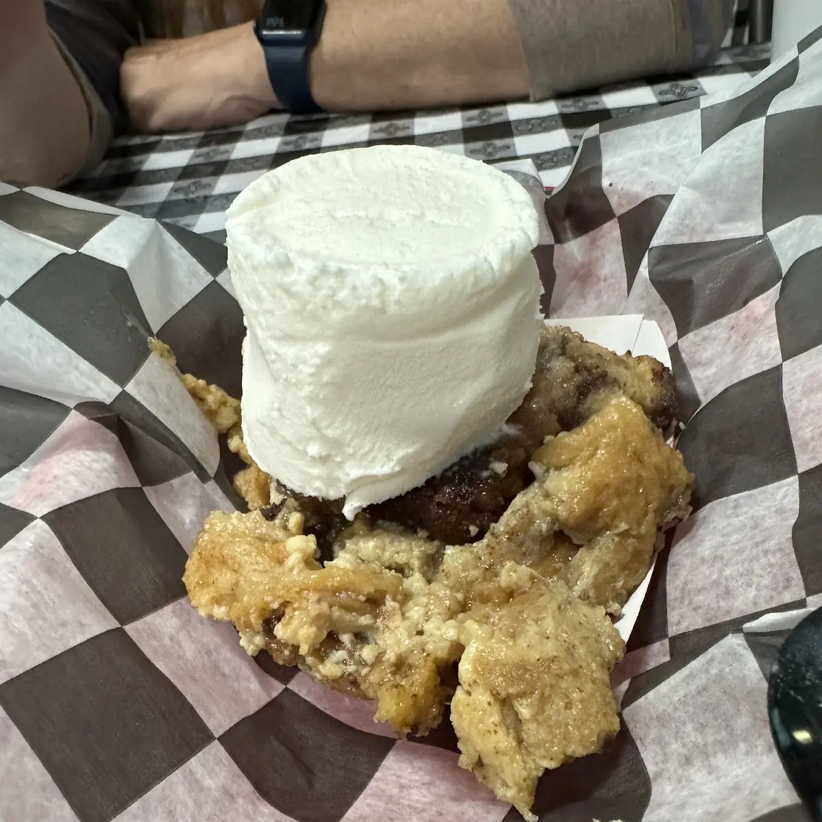 Bread Pudding with Ice Cream