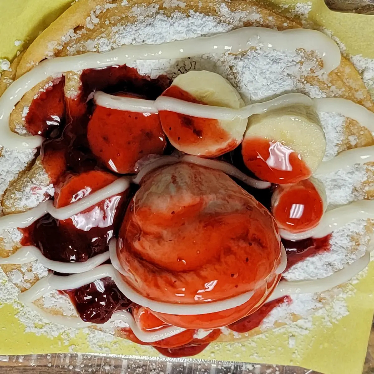 Strawberry Banana Funnel Cake