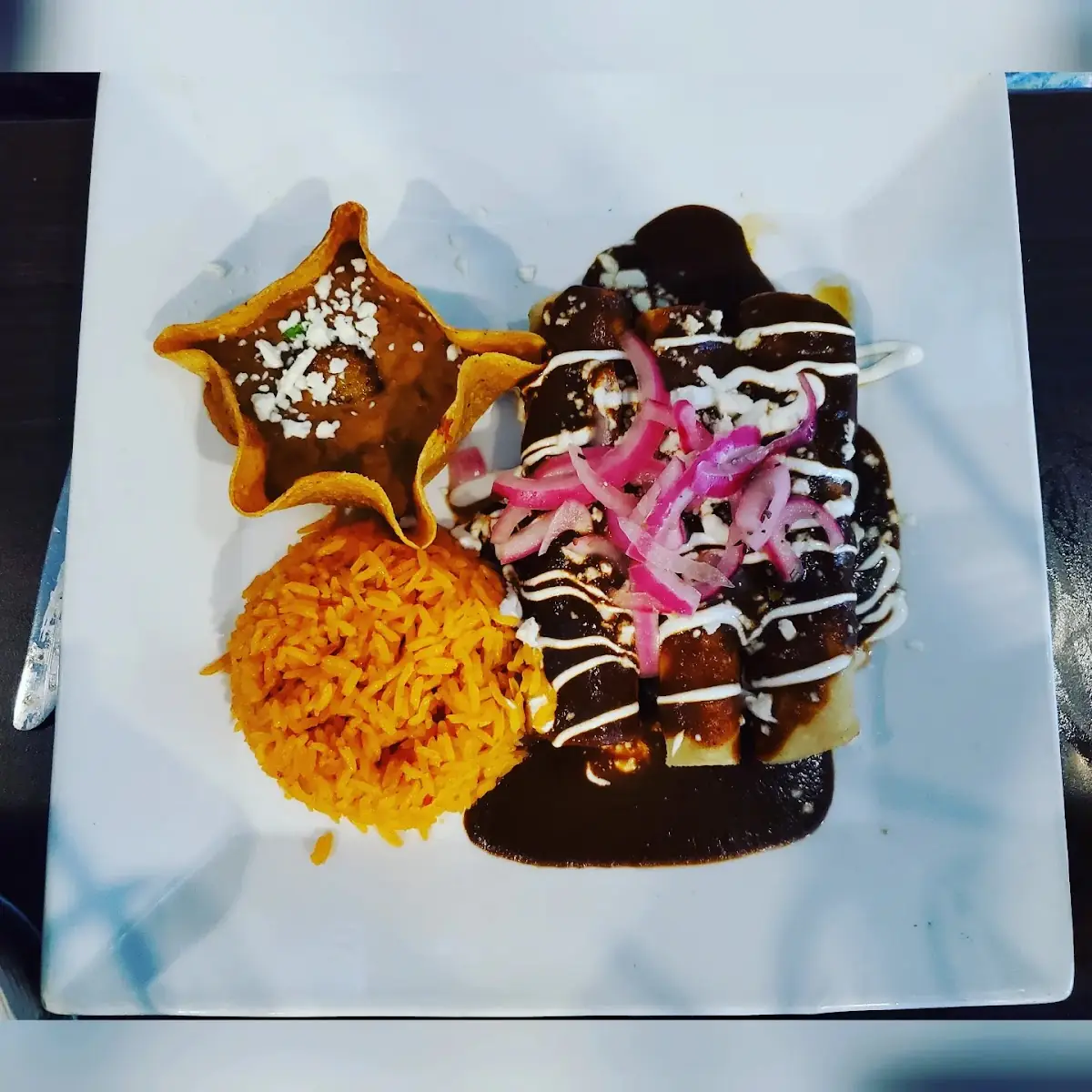 Enchiladas with Mole Sauce