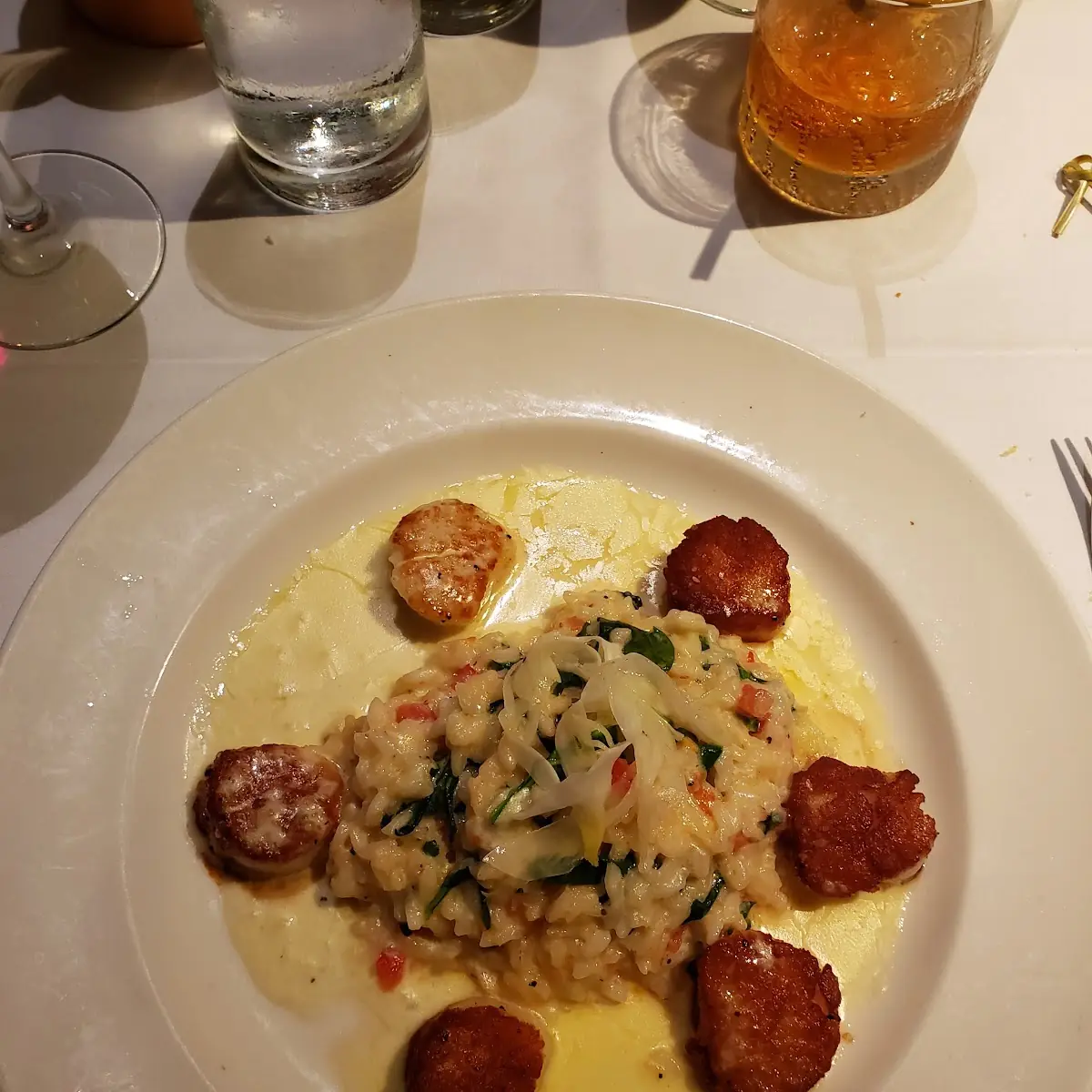 Seared Georges Bank Sea Scallops with Risotto