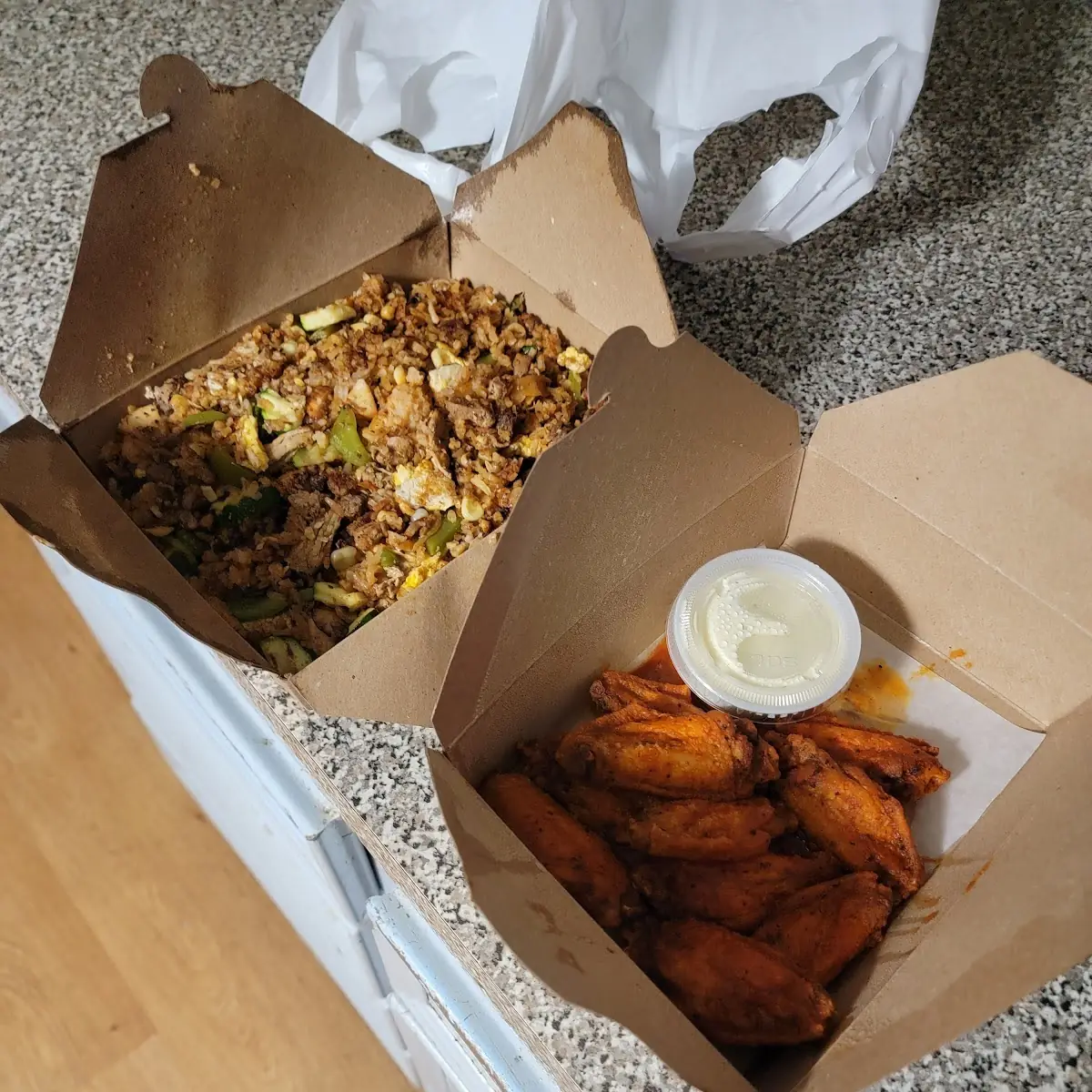 Chicken Wings & Mexican Fried Rice