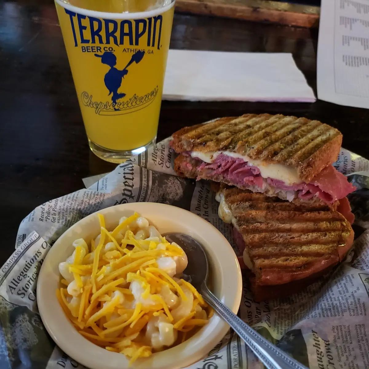 Reuben with Mac and Cheese