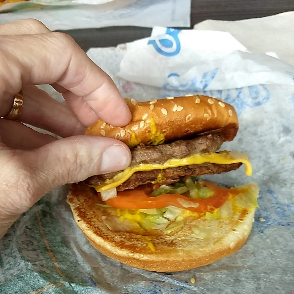 Double Cheeseburger with Only Single Cheese