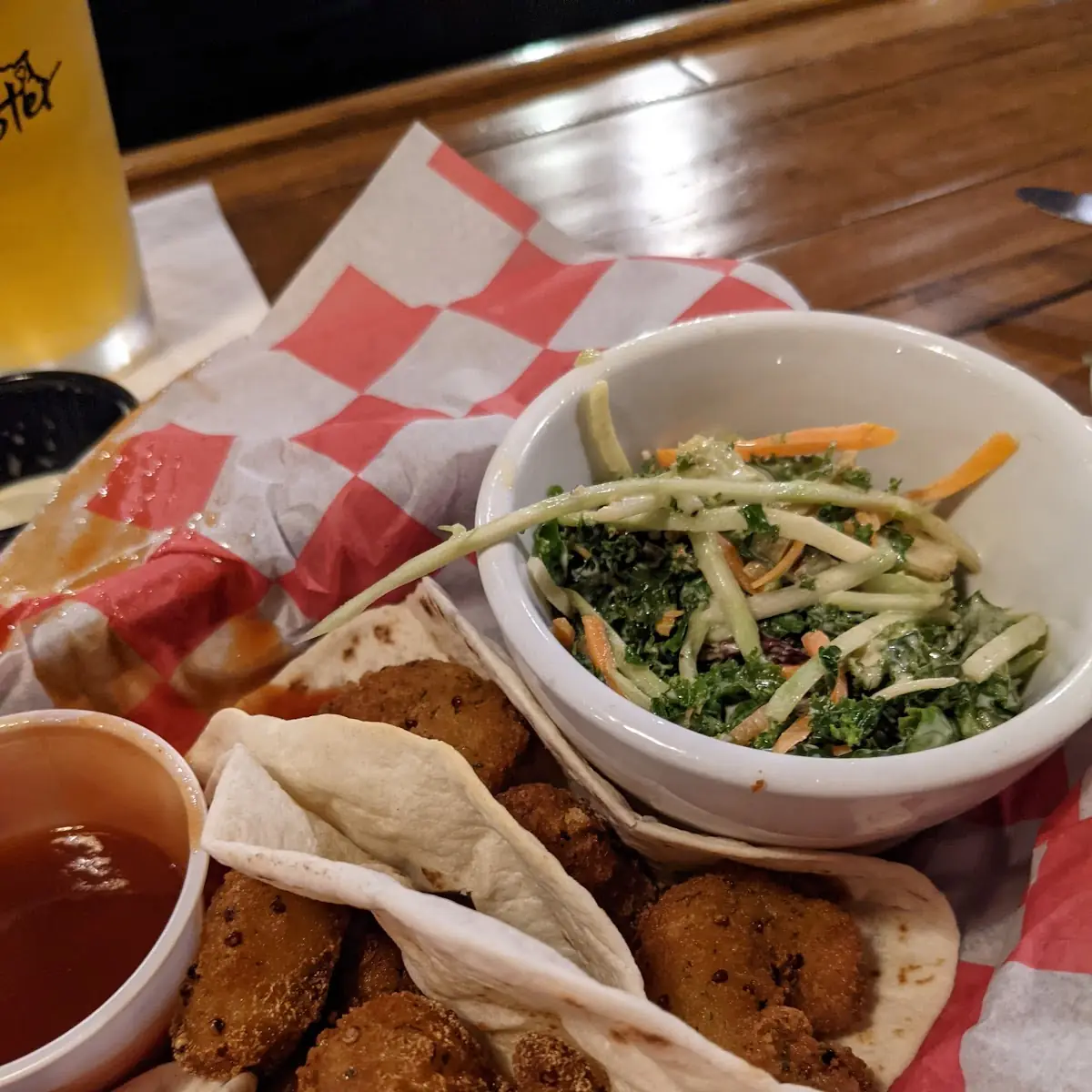 Shrimp Tacos with Broccoli Slaw