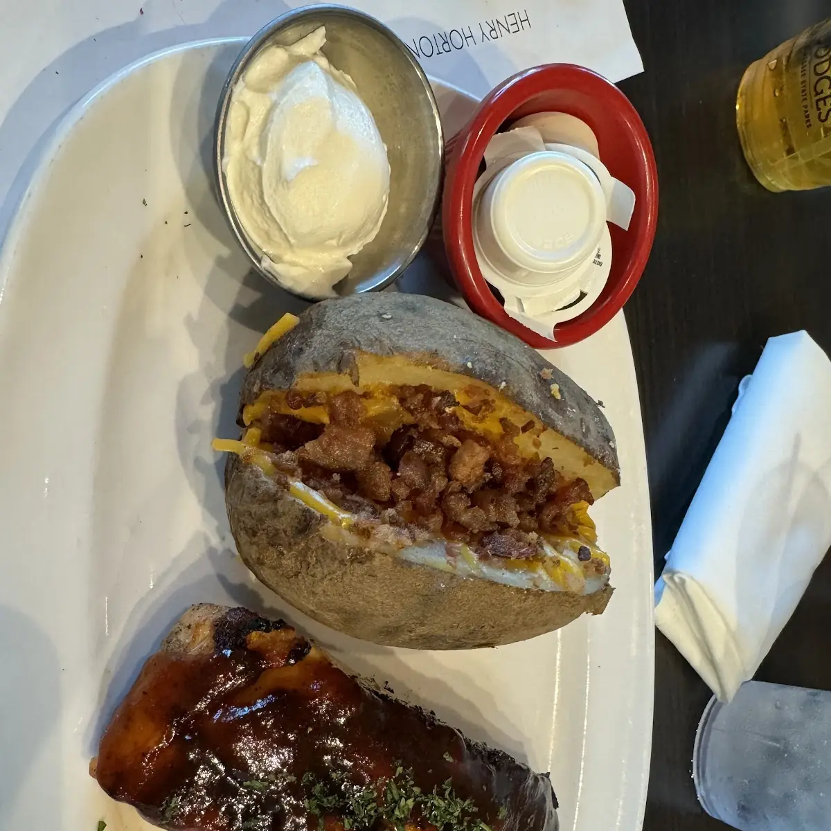 Salmon with Loaded Baked Potato