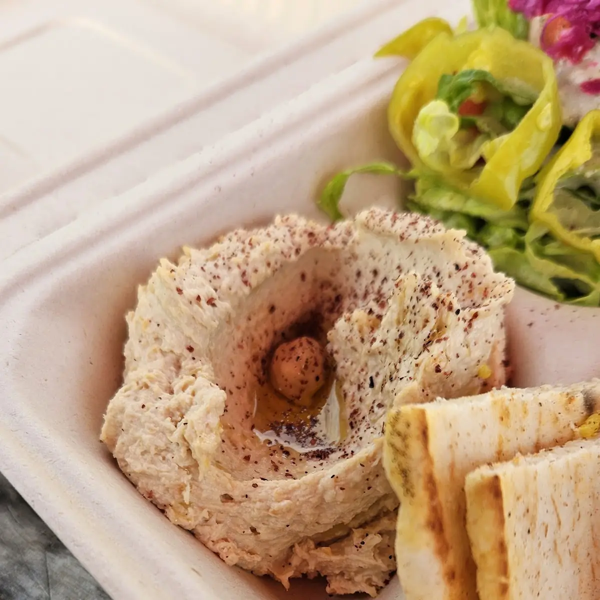 Home Made Hummus Served with Warm Pita Bread