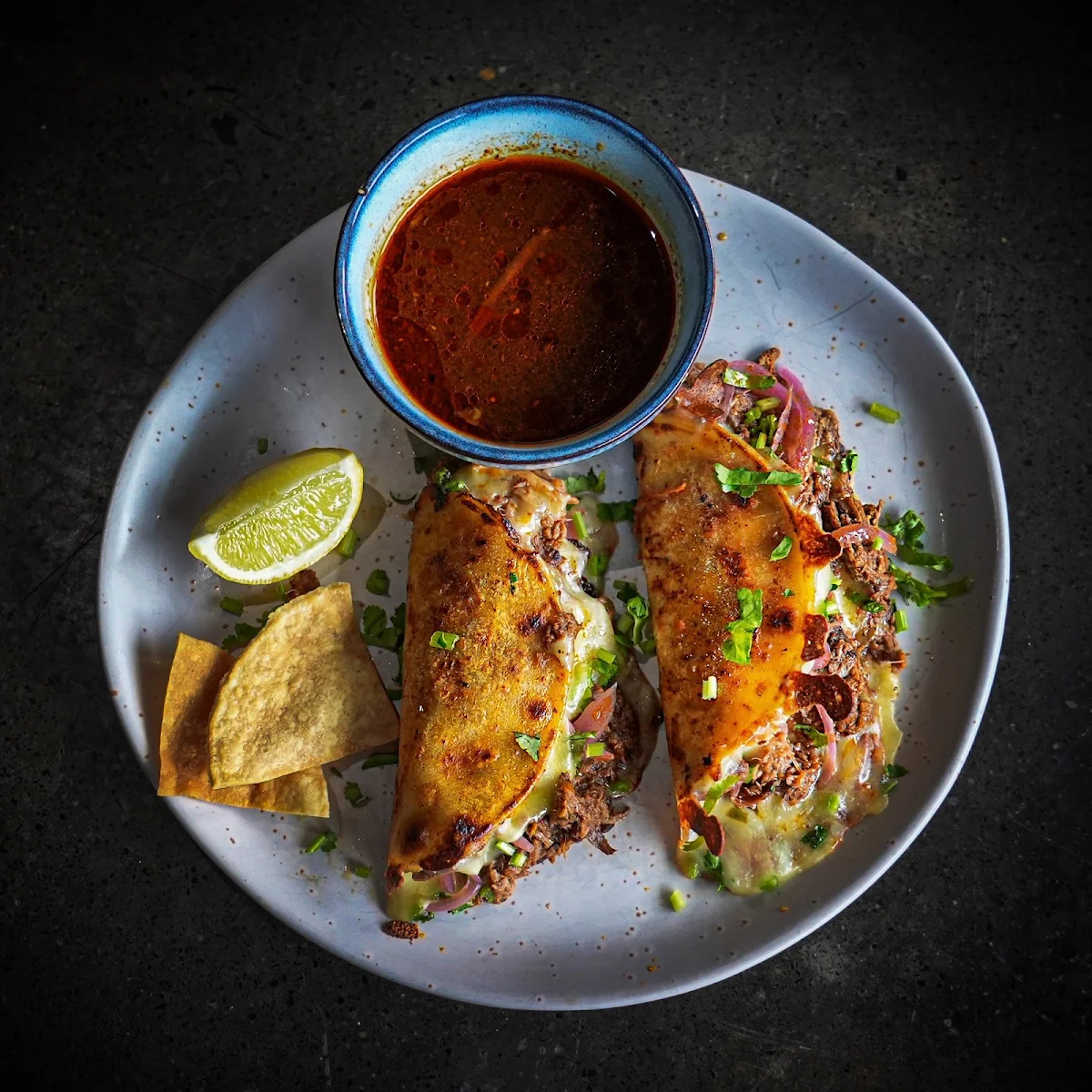 Chicken-Birria Tacos, Street Taste