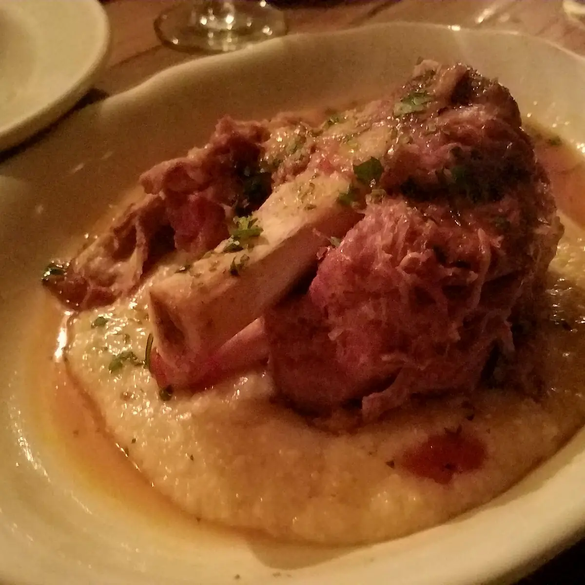Pork Shank over Polenta