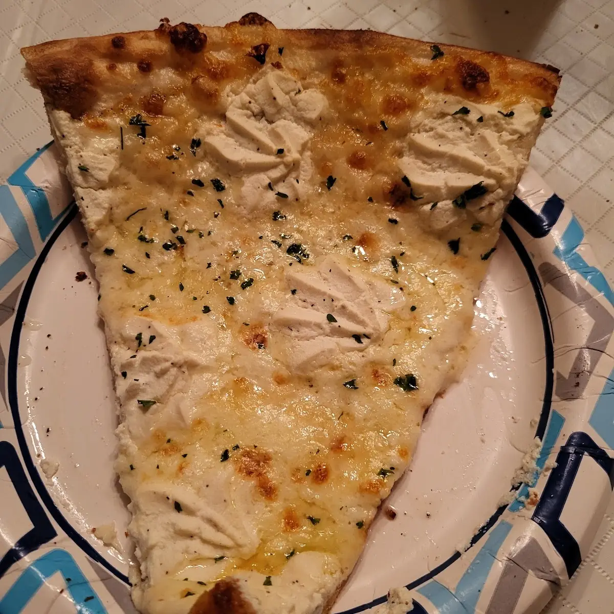 White Pizza Slice