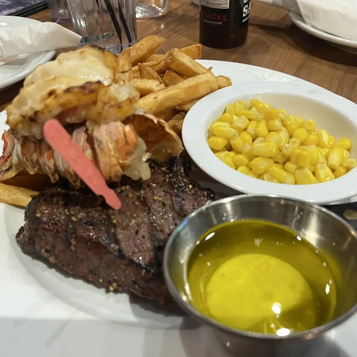 Lobster Tail and Sirloin Steak