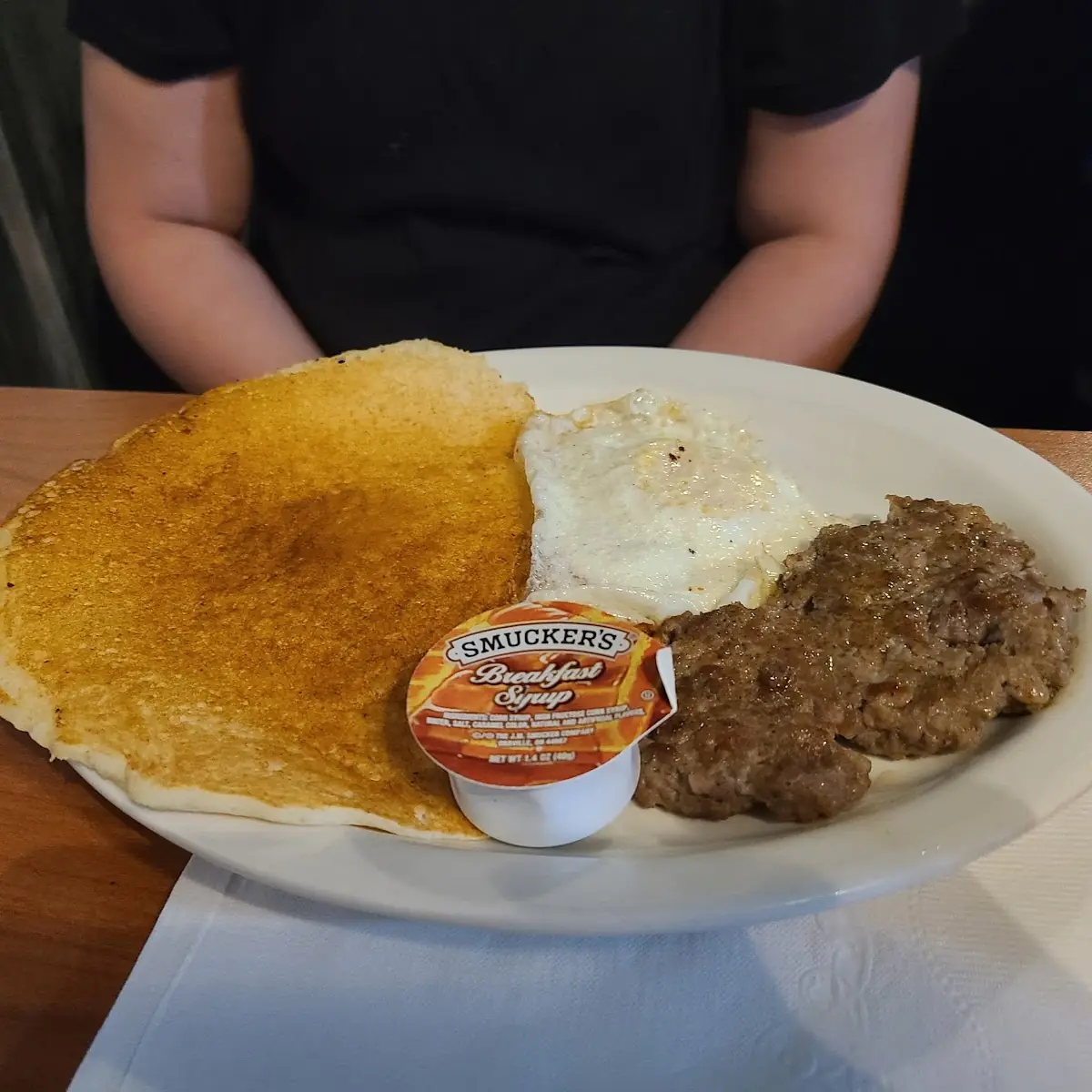 Sausage Eggs and Pancake Breakfast