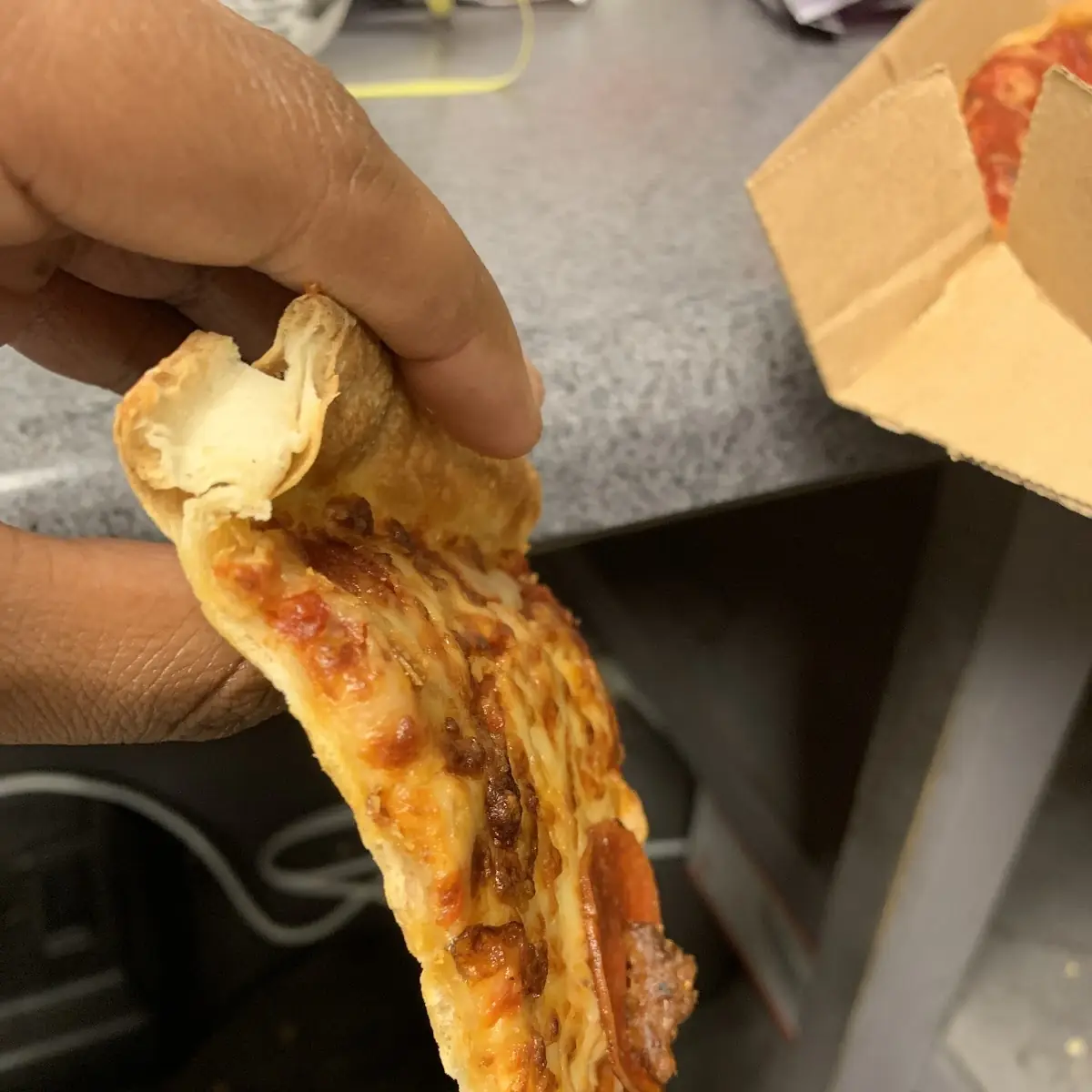 Thin Crust Pepperoni and Sausage Pizza