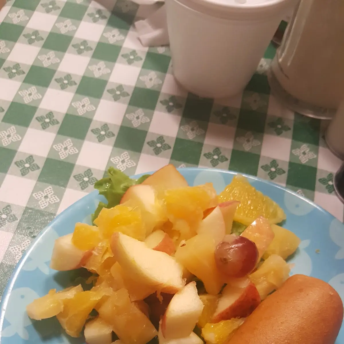 Corn Dog with Fresh Fruit