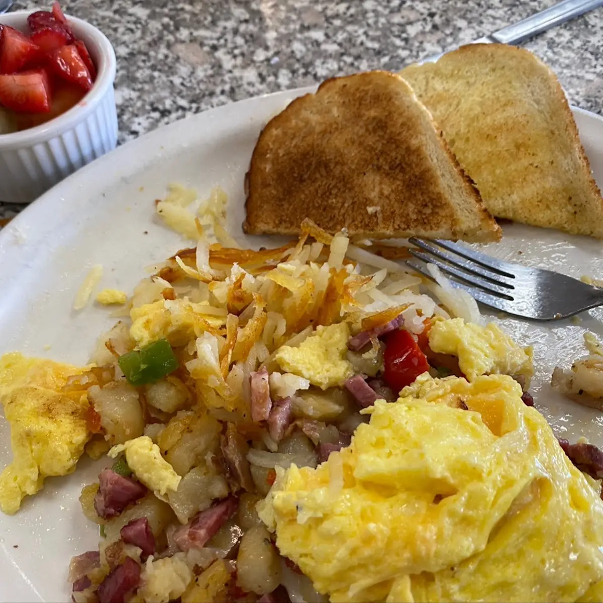 Corned Beef Hash & Scrambled Eggs