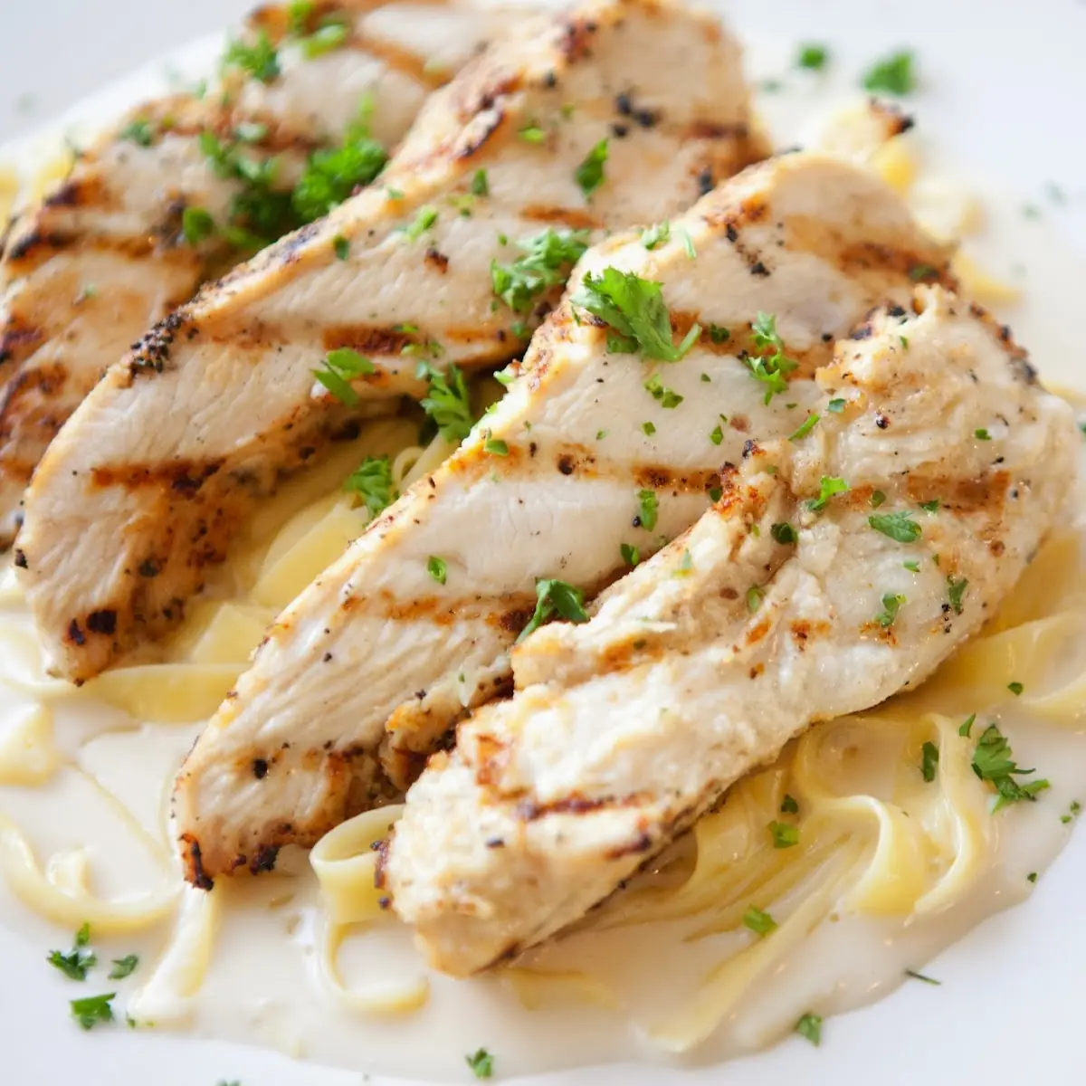 Grilled Chicken Fettuccini