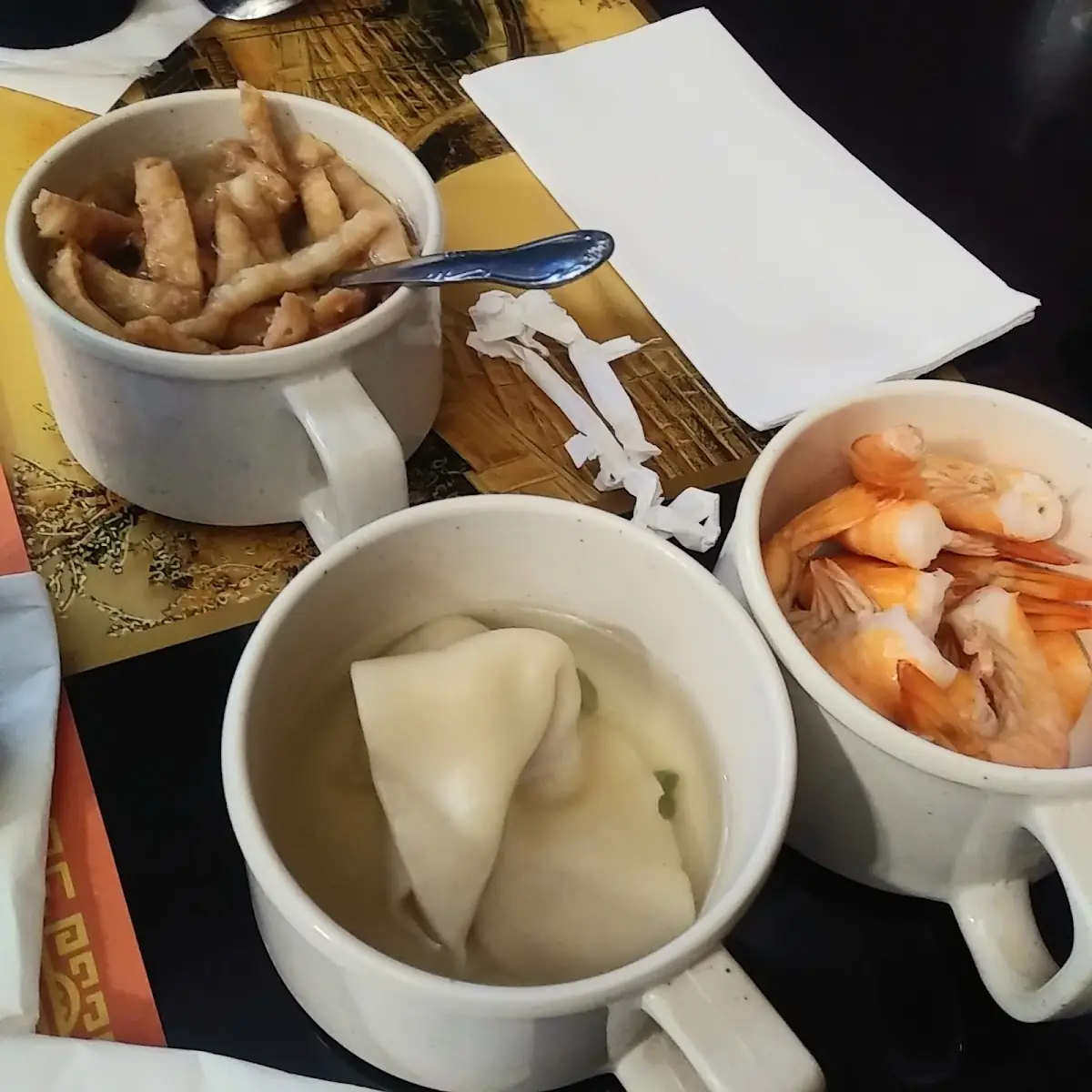 Boiled Shrimp and Wonton Soup