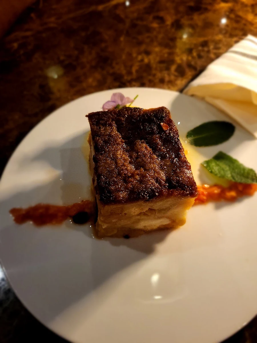 Bread Pudding with Vanilla Ice Cream