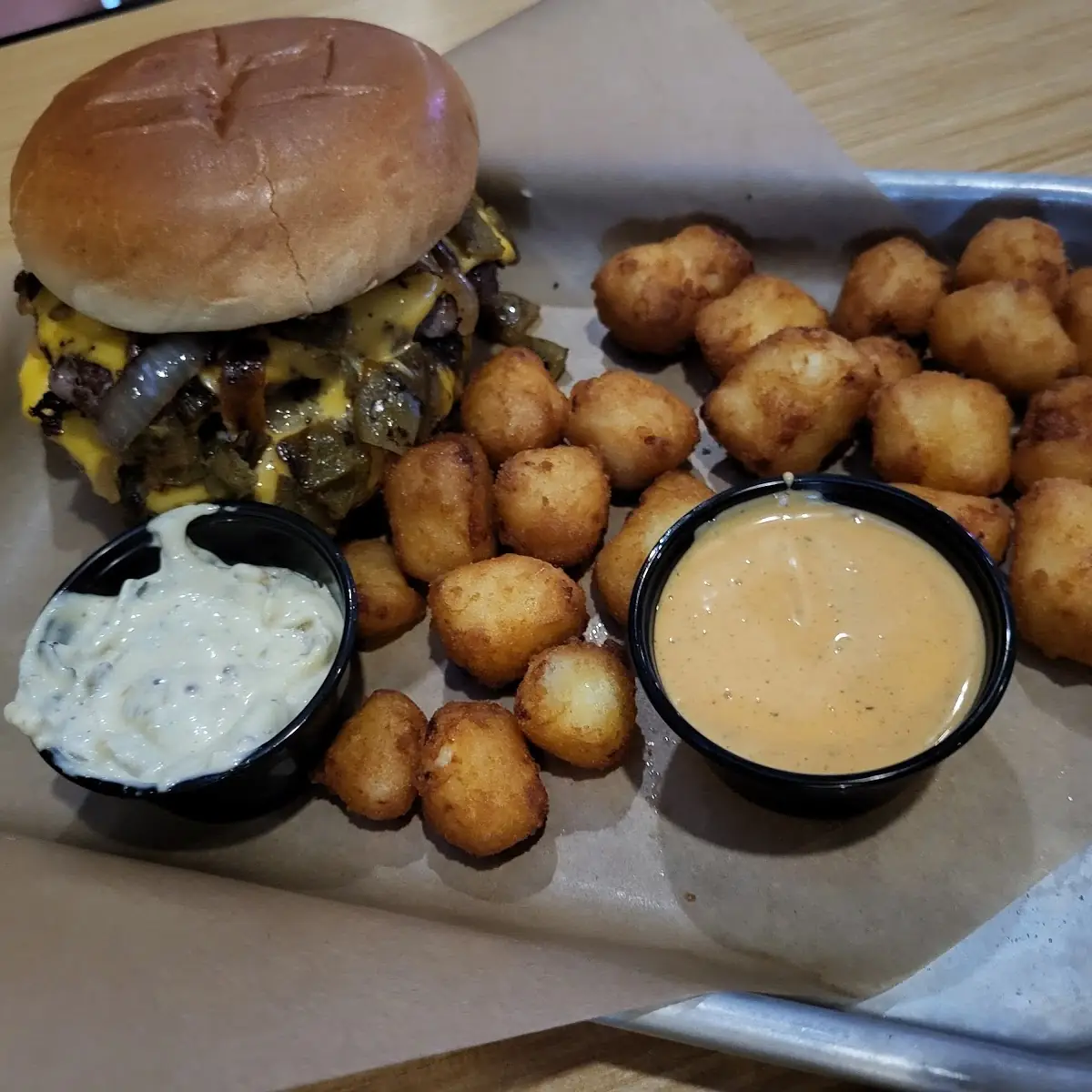 Cheese Curd Bacon Burger